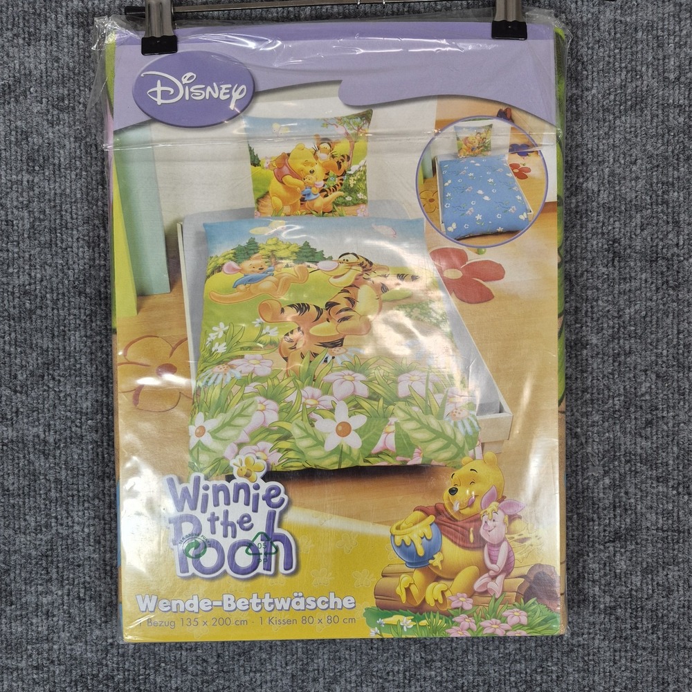 VTG Disney Winnie The Pooh Reversible  Duvet Cover & Pillow Case Tigger‎